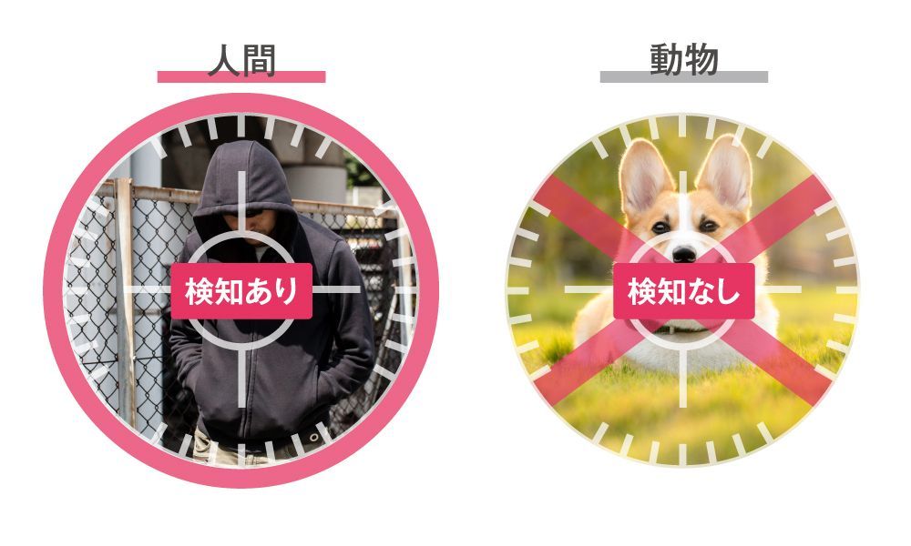 AI機能が人間だけを感知